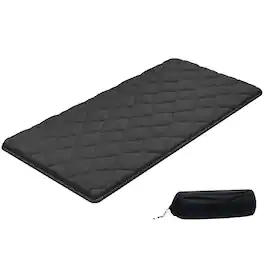 VEVOR - Japanese Tatami Mat, Twin Size Foldable Japanese Tatami Mattress, Futon Mattress with Storage Bag & Fastener - Black