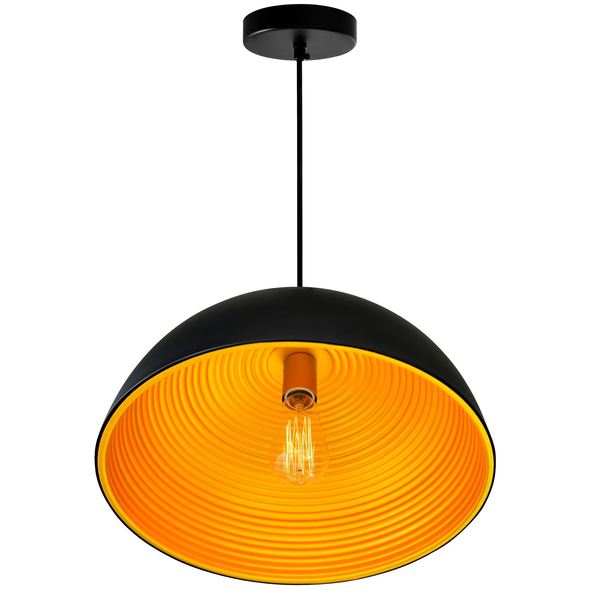 Alt View 1. CWI Lighting - Modest 1 Light Down Pendant With Black Finish - Black.