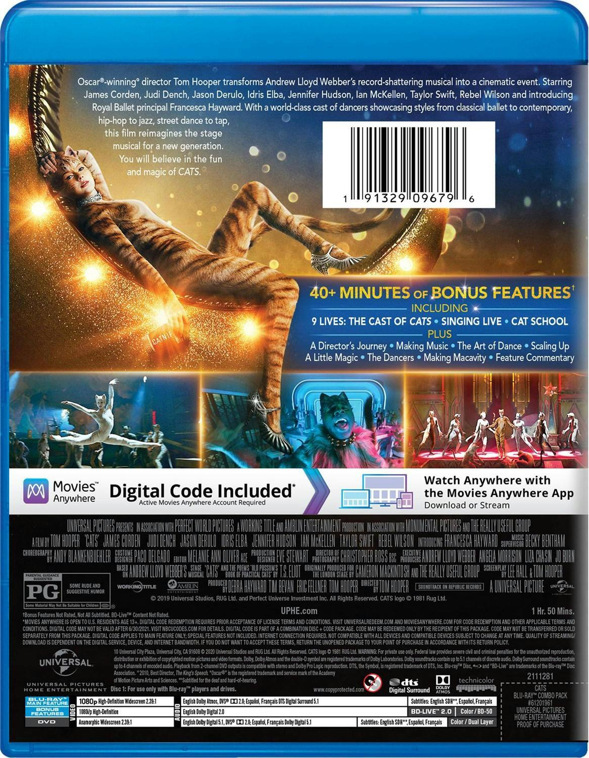 Back. Cats (DVD + Digital) [Blu-ray].