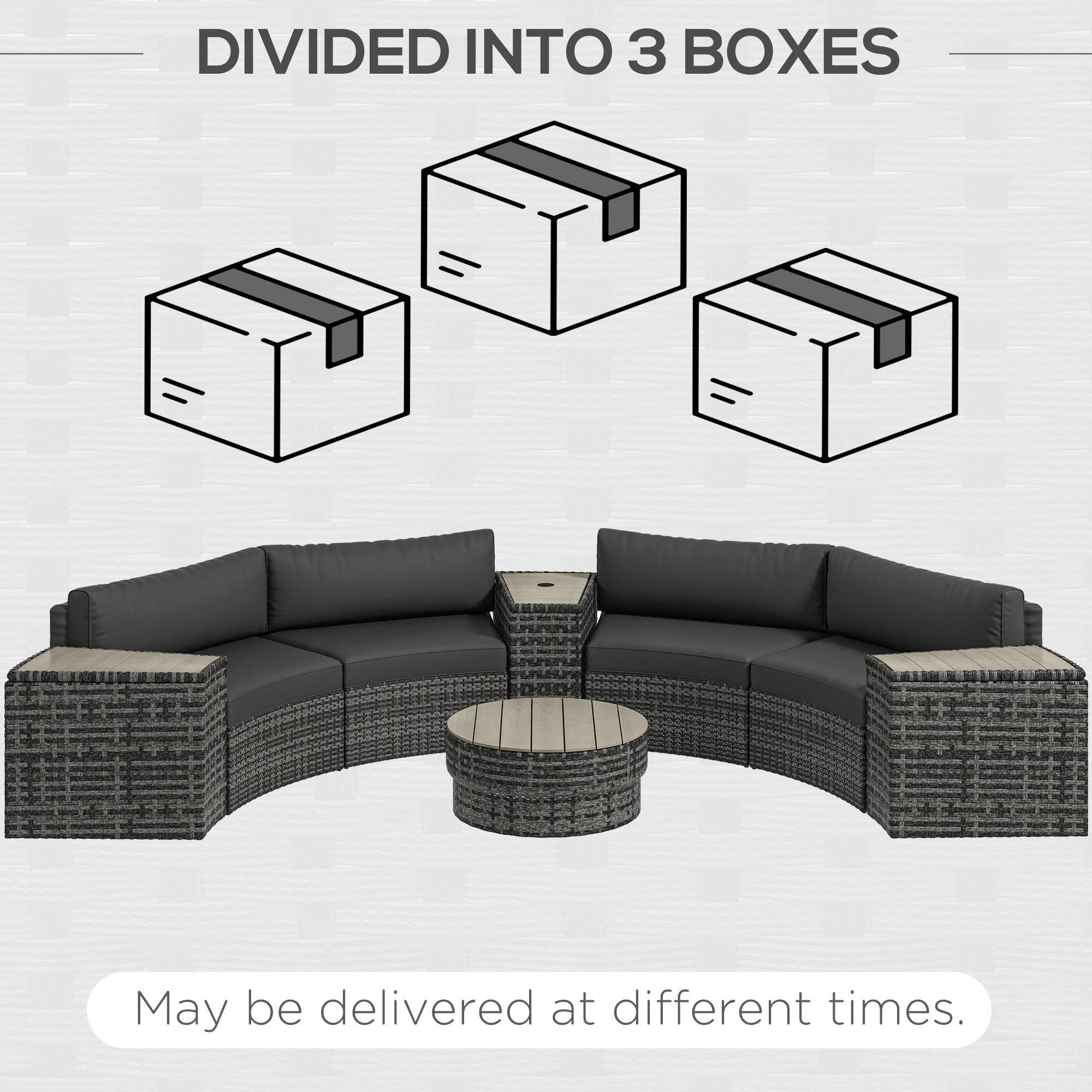 DIVIDED INTO 3 BOXES

May be delivered at different times.