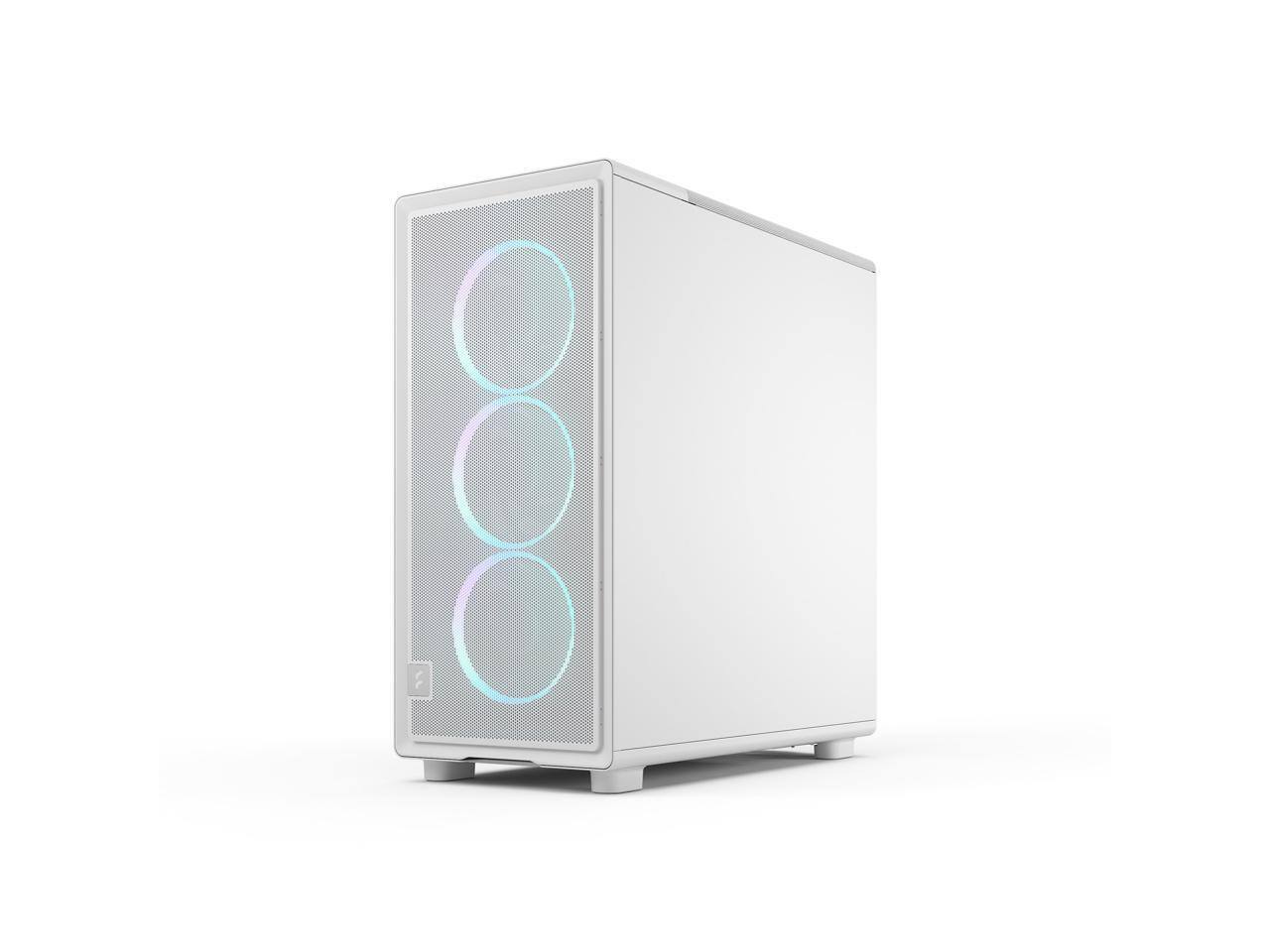 Alt View 1. Fractal Design - Fractal Design Epoch White RGB - Tempered Glass, Mesh Front, 3 RGB Fans, Spacious ATX/mATX/ITX Case - White.