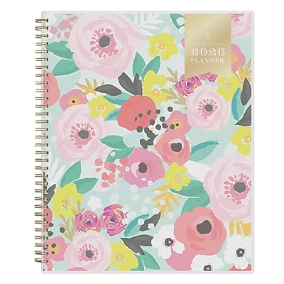 Blue Sky - 2026 Day Designer Secret Garden 8.5" x 11" Weekly & Monthly Planner, Plastic Cover - Multicolored