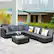 Alt View 3. Costway - 7 PCS Patio Rattan Sofa Set Sectional Conversation Furniture Set Garden Outdoor - Gray +Black.