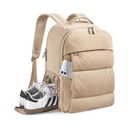 Circus Cirle - Lightweight Travel Backpack With Shoe Compartment - Beige