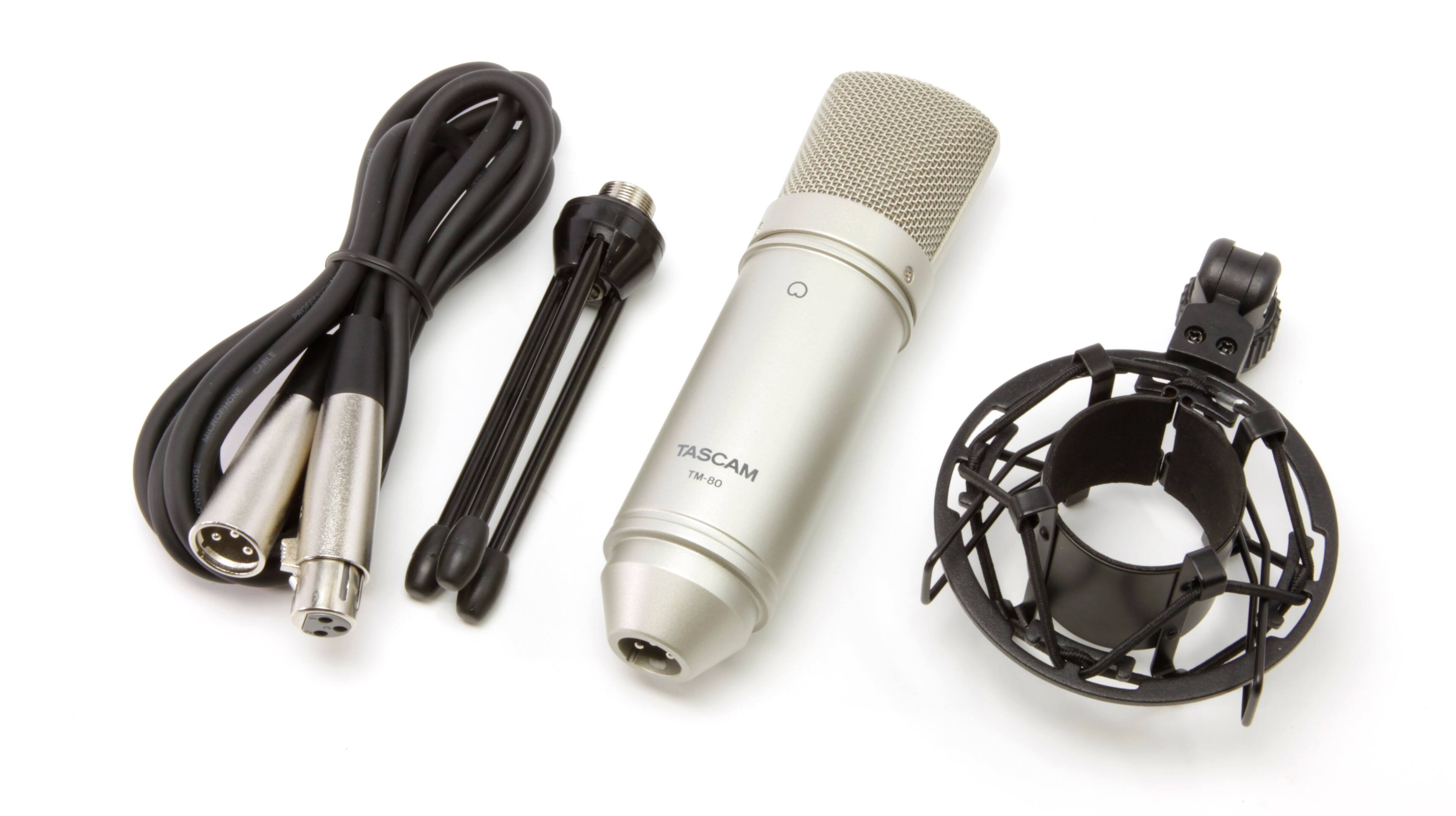 Cable, Hone, Microphone, Mic, Stand, Tascam TM-80