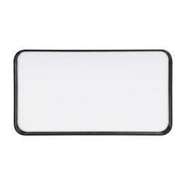 Elegant Decor - Contour Metal Rectangle Mirror 18x36 - Black