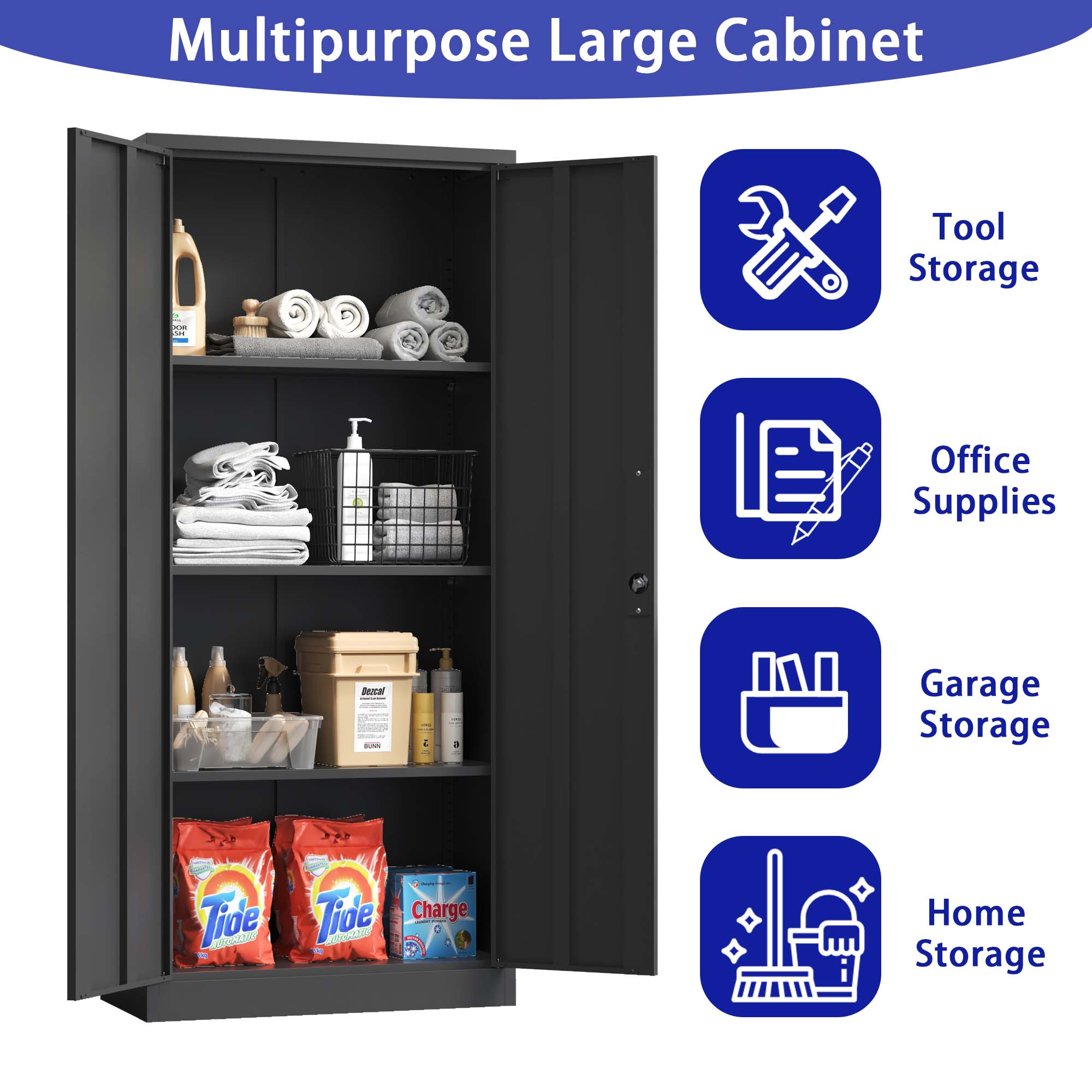 Multipurpose Large Cabinet Tool Storage Office Supplies Garage Storage Home Storage