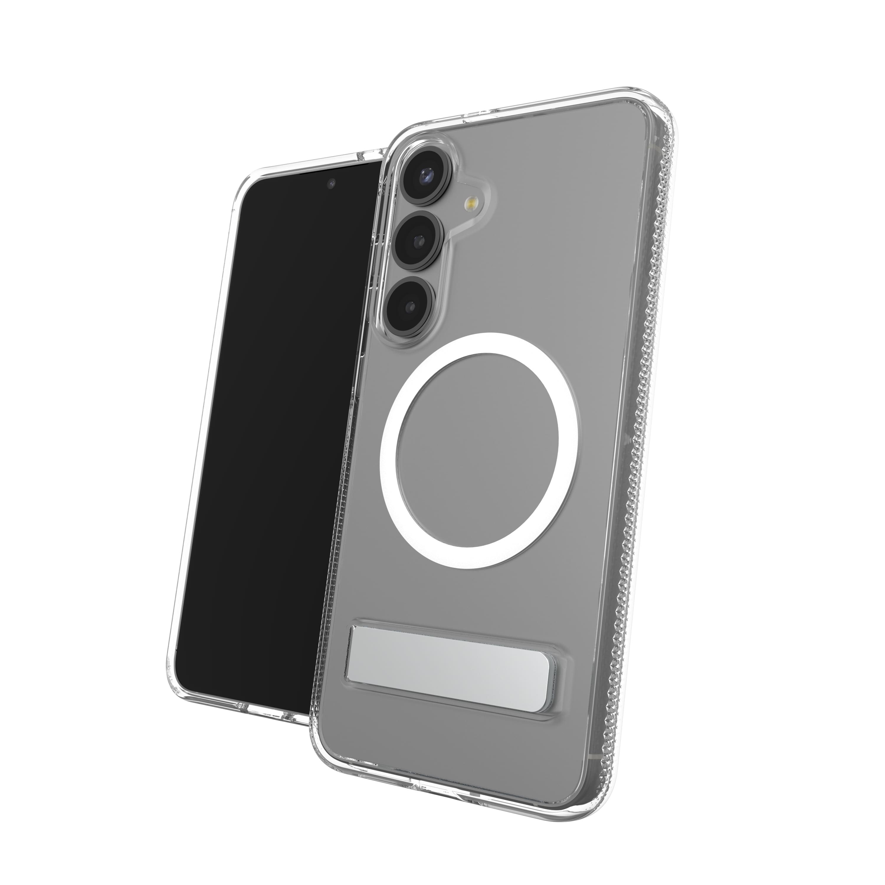 Alt View 2. ZAGG - Crystal Palace Snap MagSafe Compatible Case w/ Kickstand for Samsung S25+ - Clear.