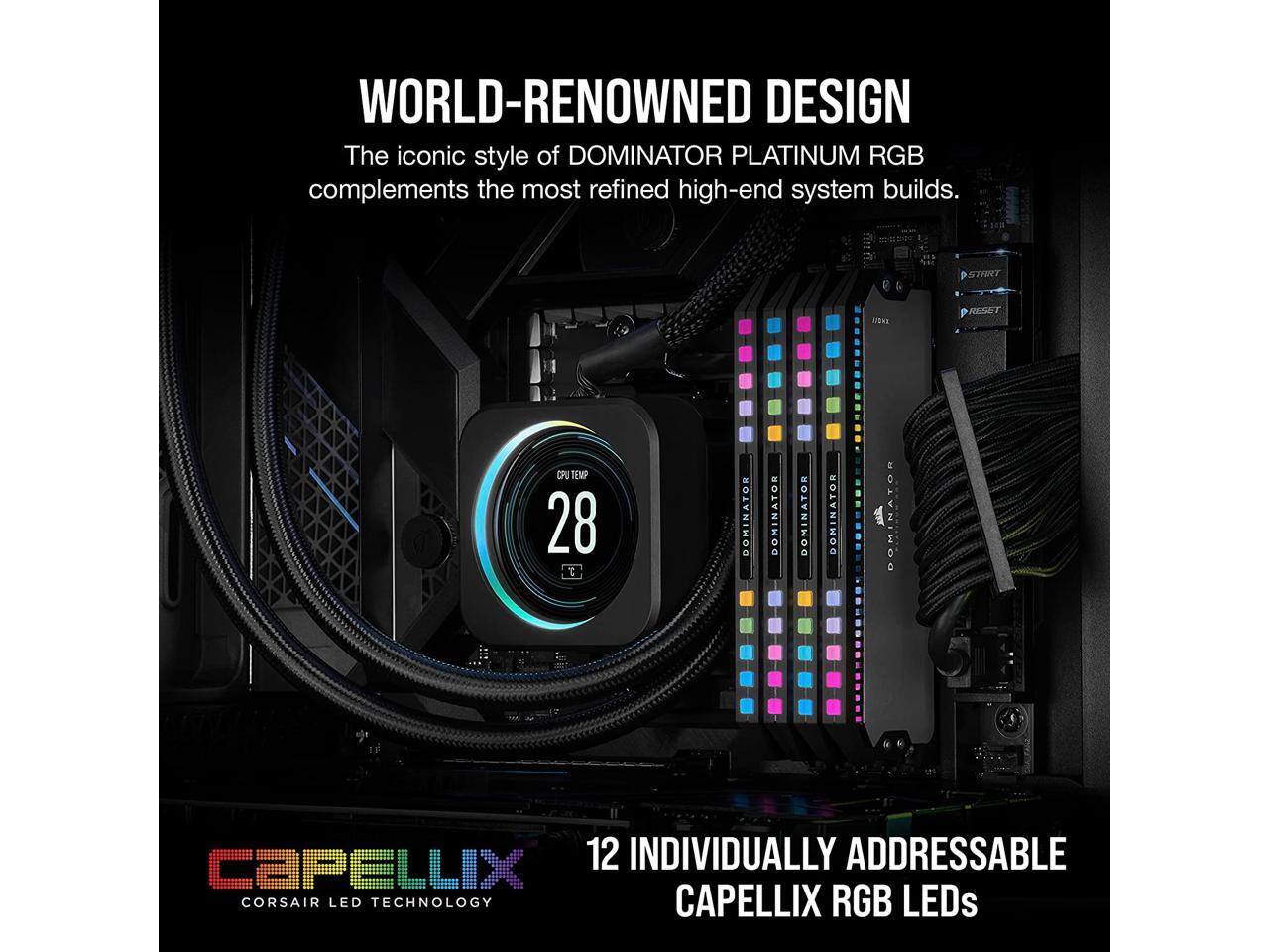 CORSAIR Dominator Platinum RGB 32GB DDR5 5200MHz XMP 3.0 RAM Gray