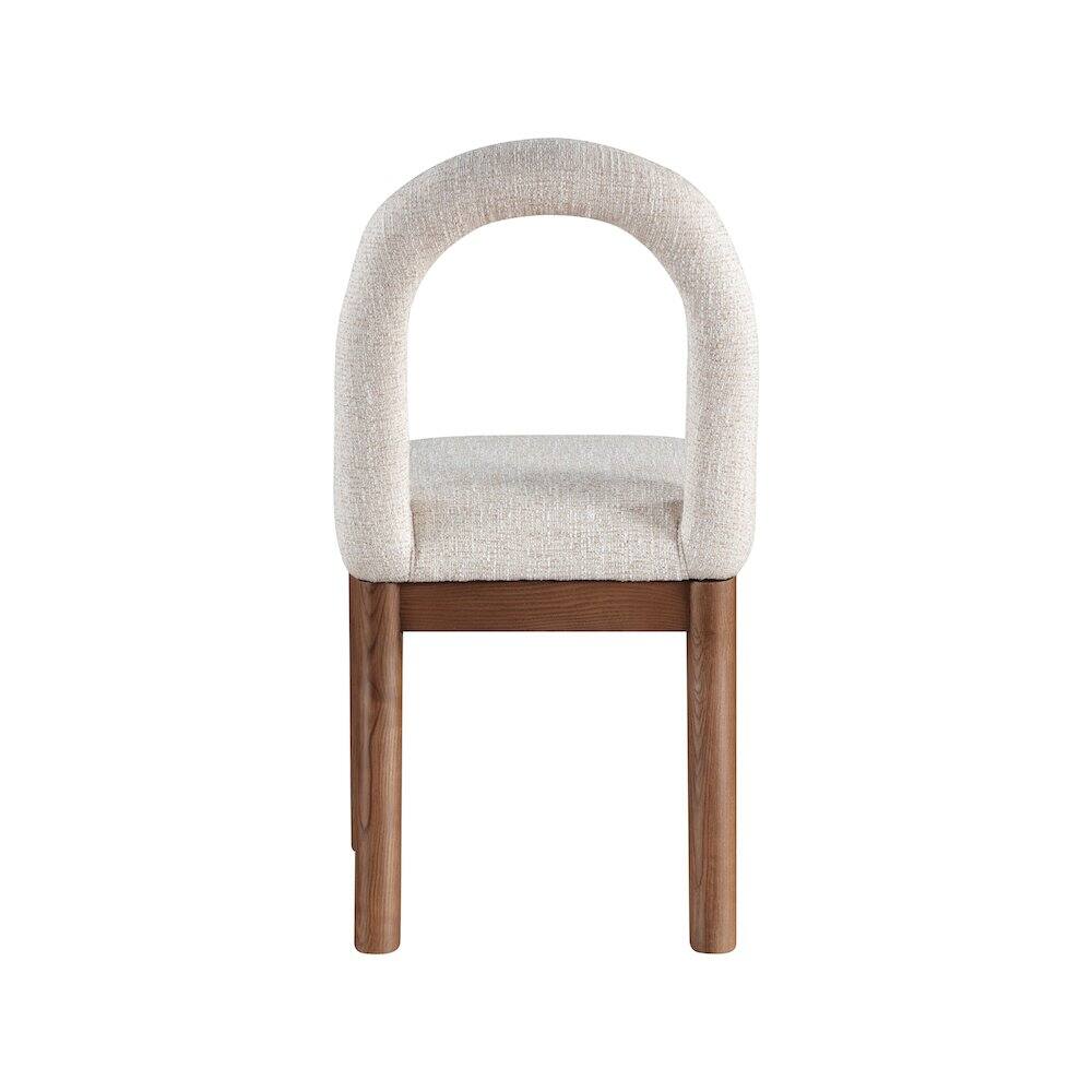 Alt View 4. Meridian Furniture - Conrad Beige Linen Textured Fabric Dining Chair - Beige.