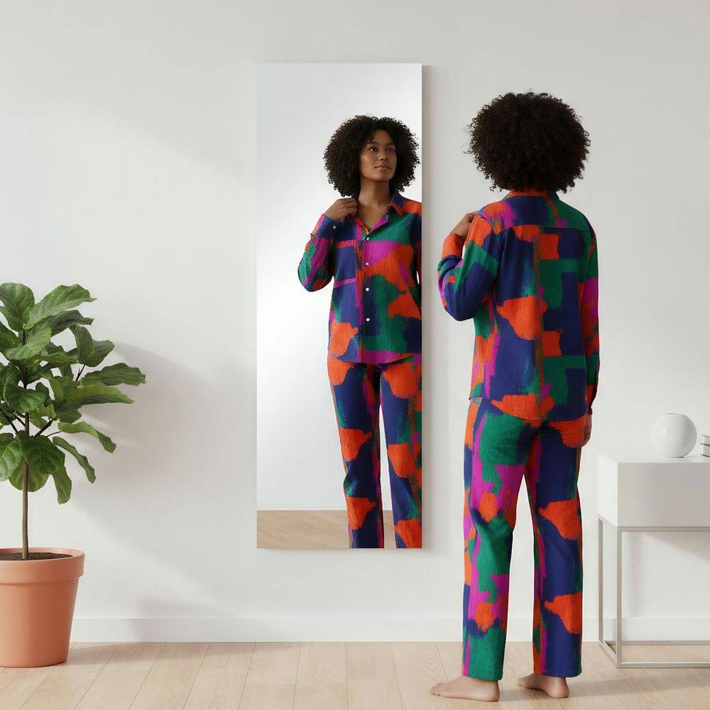 Alt View 4. Kadyn - 56x18 Inch Vertical Frameless Full-Length Mirror with LED Lighting - Black.