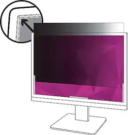3M - High Clarity Privacy Filter for 24" Widescreen Monitor, 16:10 Aspect Ratio (MMMHC240W1B) - Black