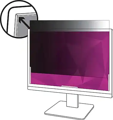 Front. 3M - 3M High Clarity Privacy Filter for 24" Widescreen Monitor, 16:10 Aspect Ratio (MMMHC240W1B) - Black.
