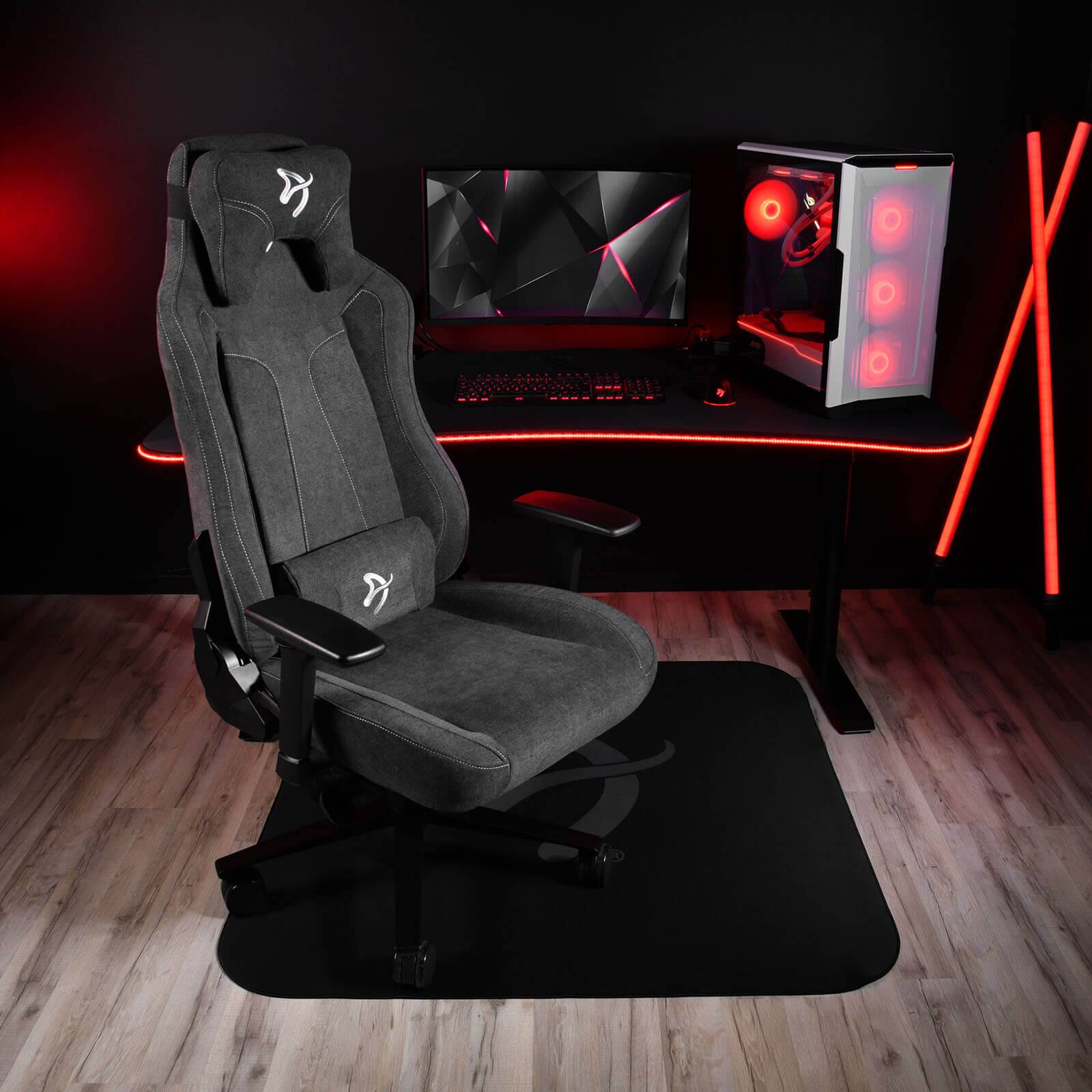 Alt View 13. Arozzi - Zona Quattro Floor Pad - Black Grey.