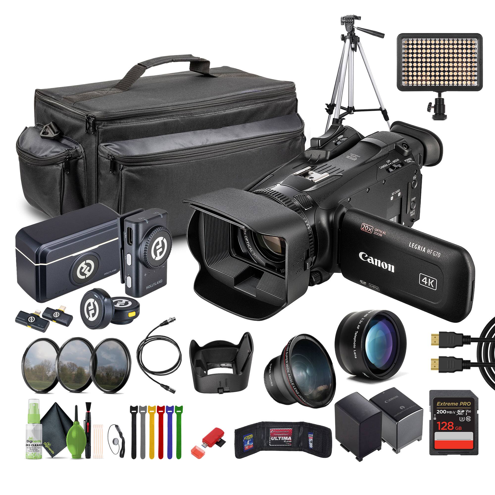 Canon - LEGRIA HF G70 PAL UHD 4K Camcorder + 128GB Memory Card + Filter Kit + More (International Model)