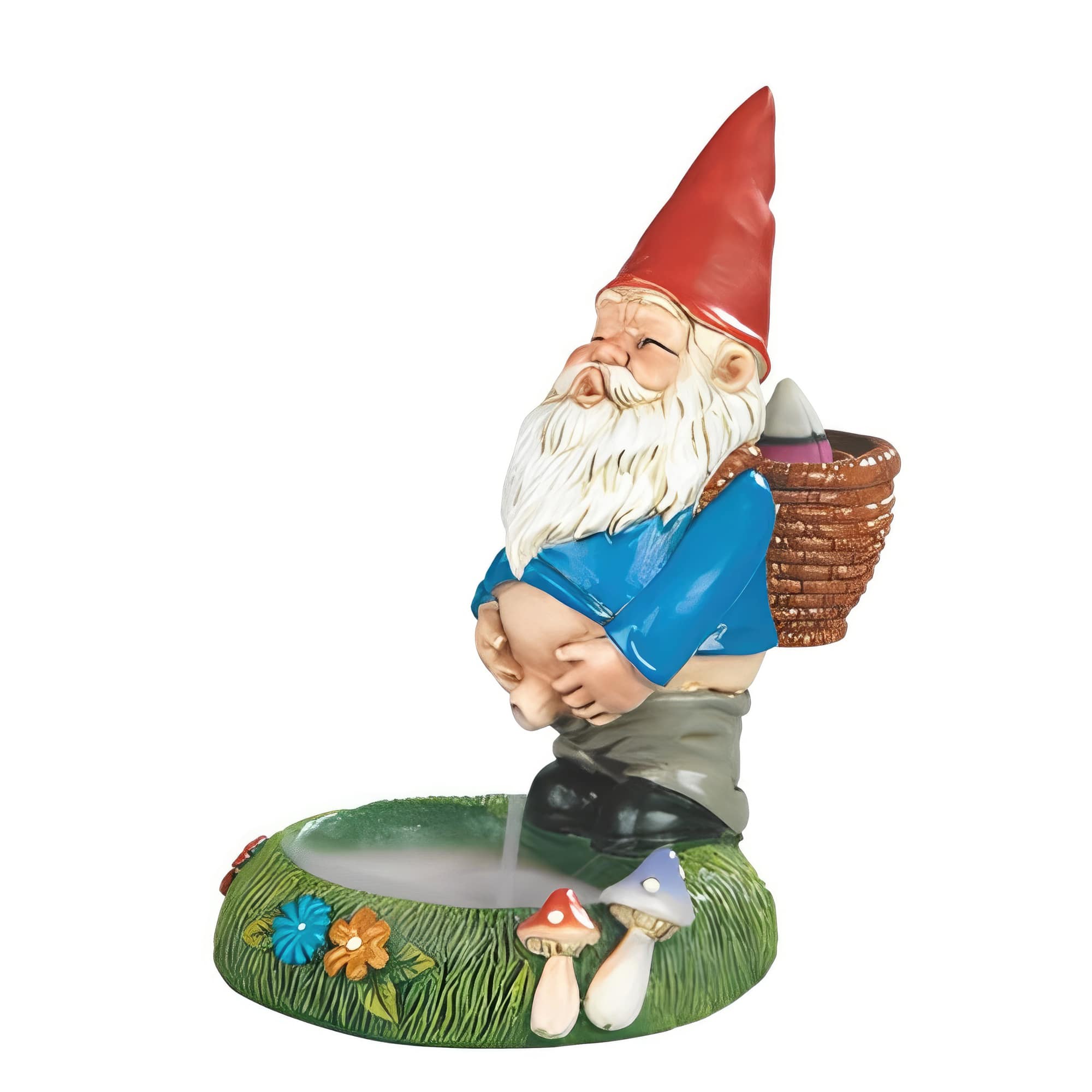 FC Design - 5.25"H Gnome Backflow Figurine Statue Office Desk Tabletop Home Decor Gift - Multi-Color