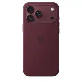 Apple - iPhone 18 Pro Max Silicone Case with MagSafe - Burgundy