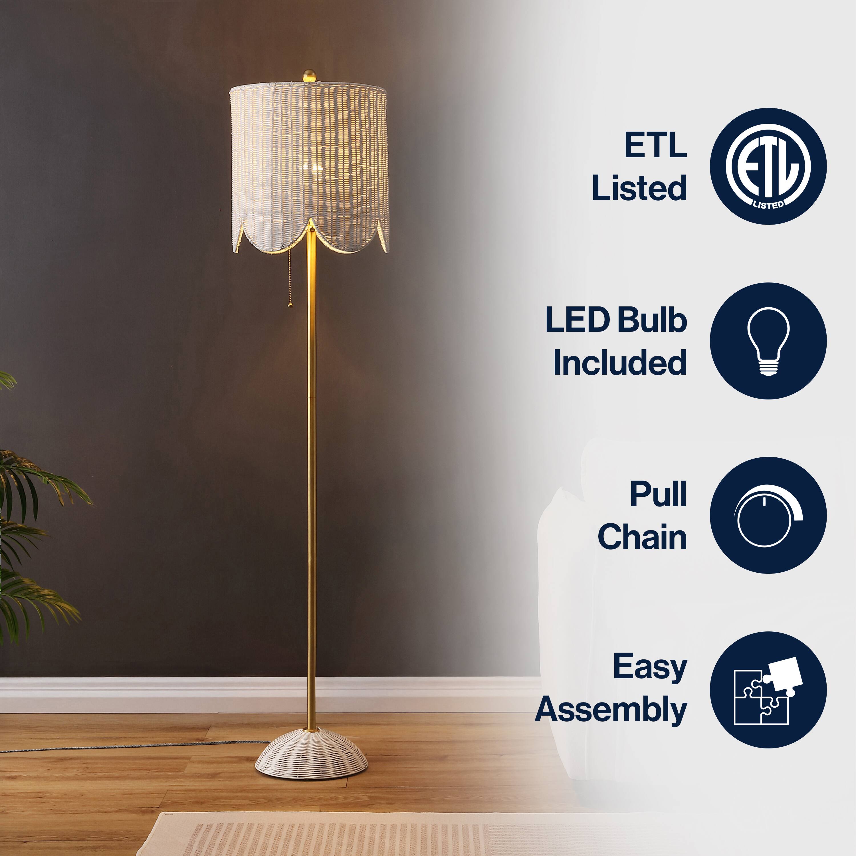 ETL Listed  
LED Bulb Included  
Pull Chain  
Easy Assembly