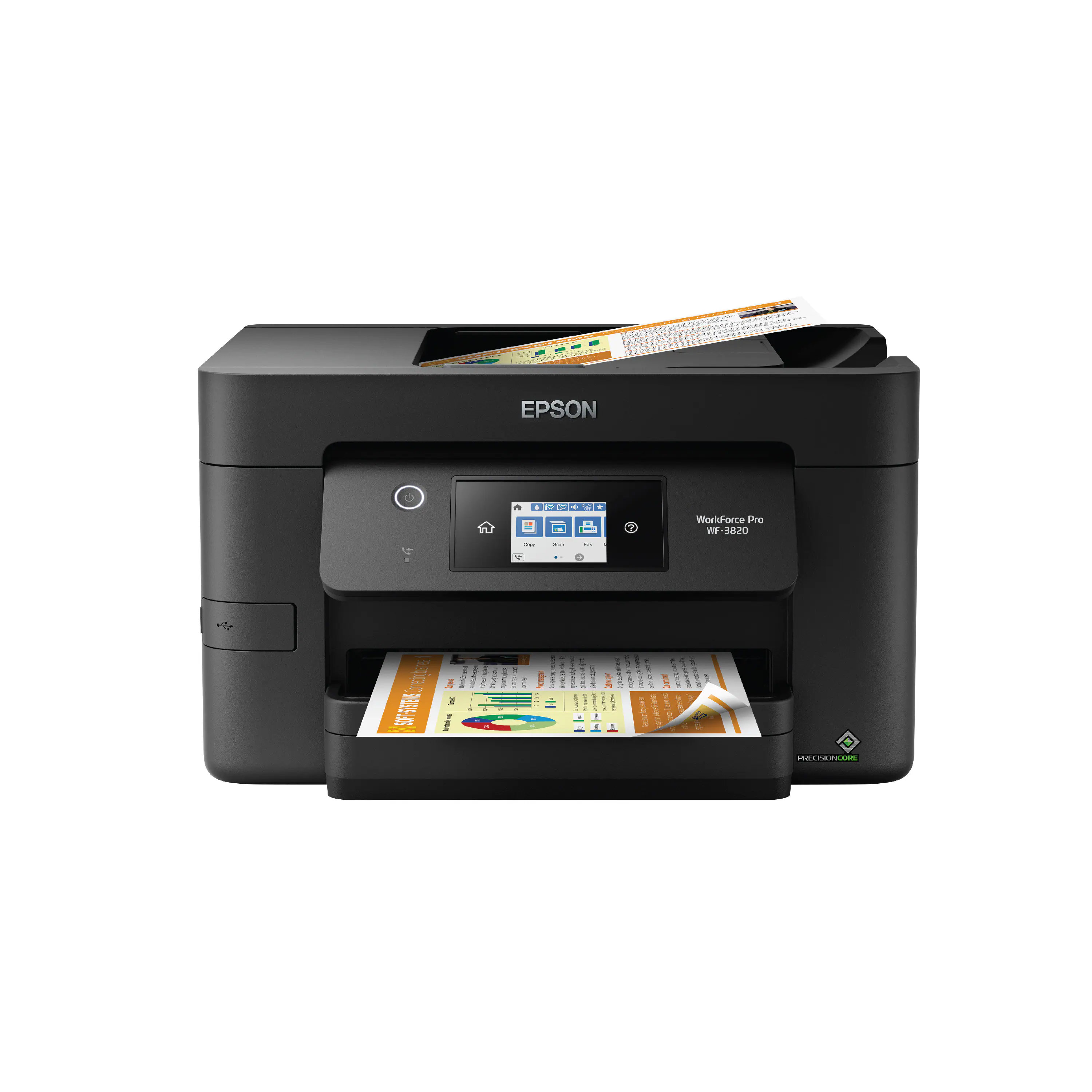 Epson - WorkForce Pro WF-3820 Wireless All-in-One Inkjet Printer - Black