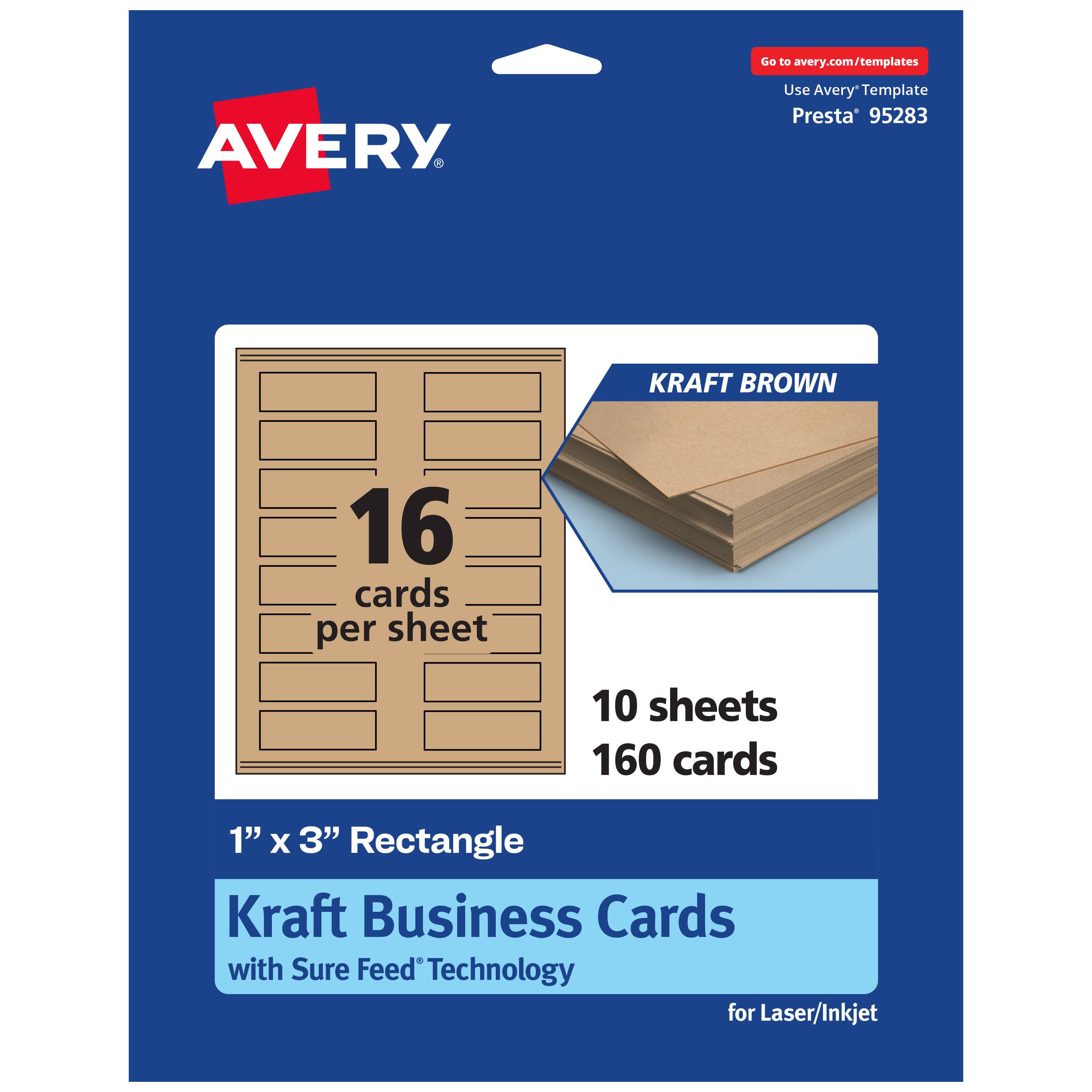 "Avery - 1"" x 3"" Rectangle Cards, Kraft 160ct - Brown" price history on PriceWatchPro
