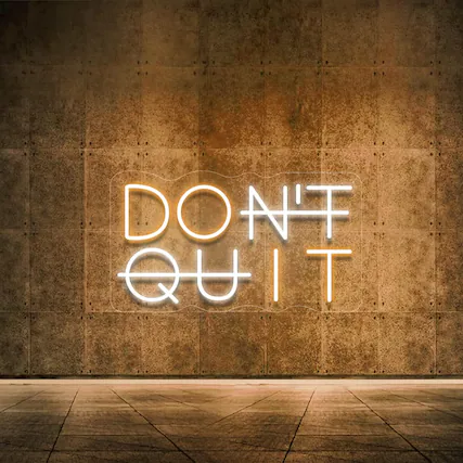 Front. Auledio - Don't Quit LED Neon Sign for Wall Decor DO IT Neon Lights Party Decorations USB Powered Switch LED Neon Lights - Yellow&White.