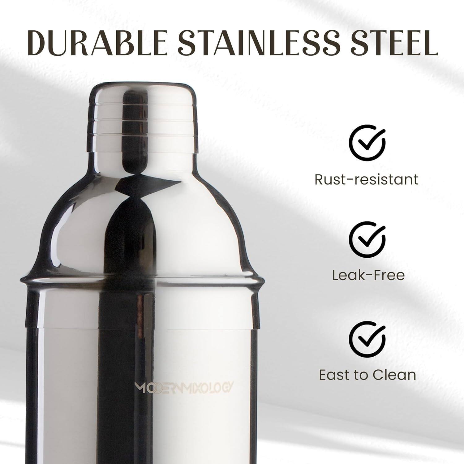 DURABLE STAINLESS STEEL  
Rust-resistant  
Leak-Free  
Easy to Clean