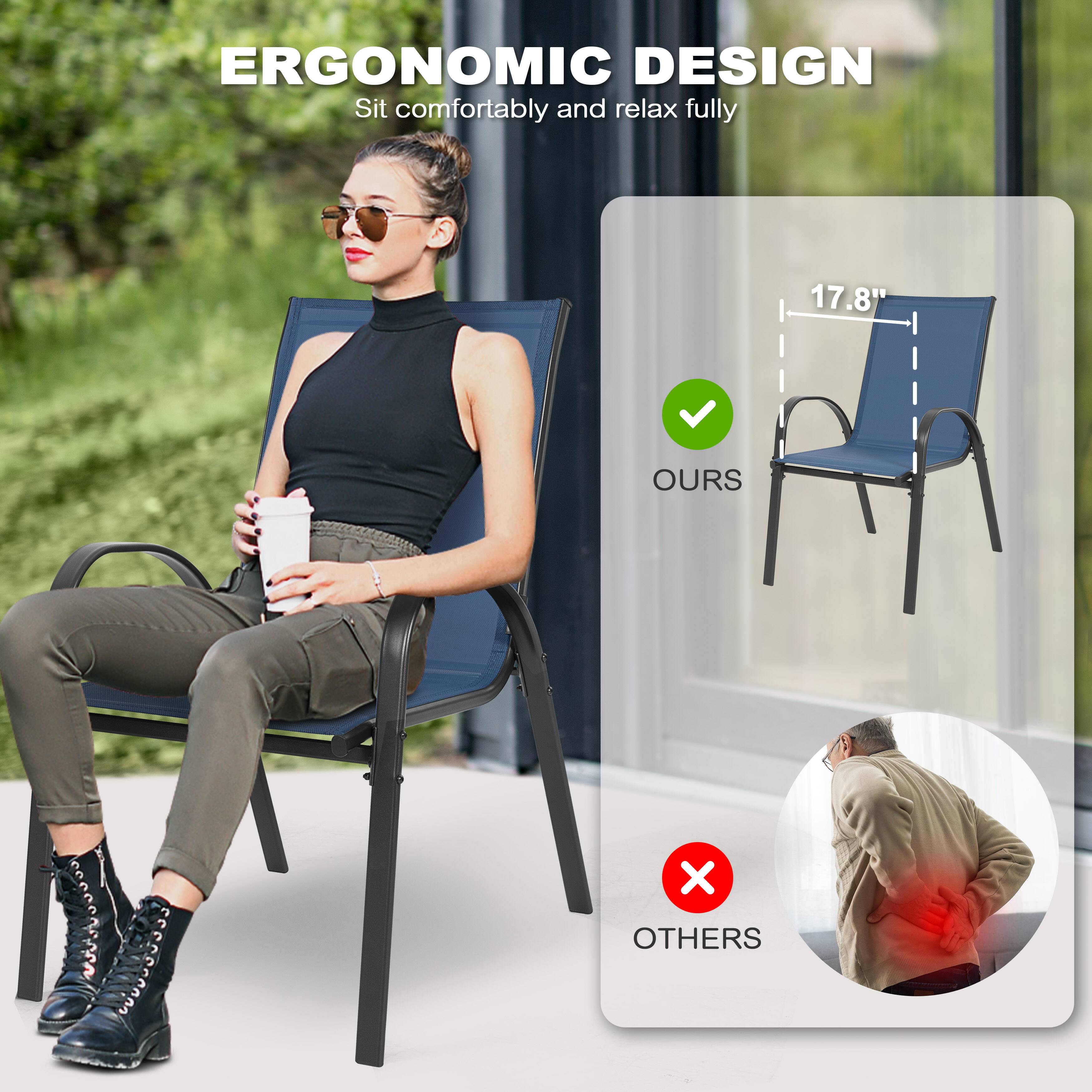 ERGONOMIC DESIGN  
Sit comfortably and relax fully  

17.8"  

OURS  
OTHERS
