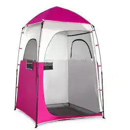 Winado - 6.7FT Camping Pop Up Tent Instant Portable Shower Dressing Fitting Tent Privacy Toilet Changing Room for Outdoor Camping - Pink
