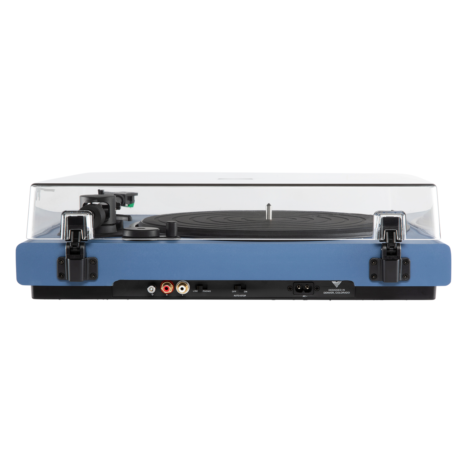 Alt View 8. Victrola - Victrola Wave Bluetooth Turntable with Auracast - Blue.