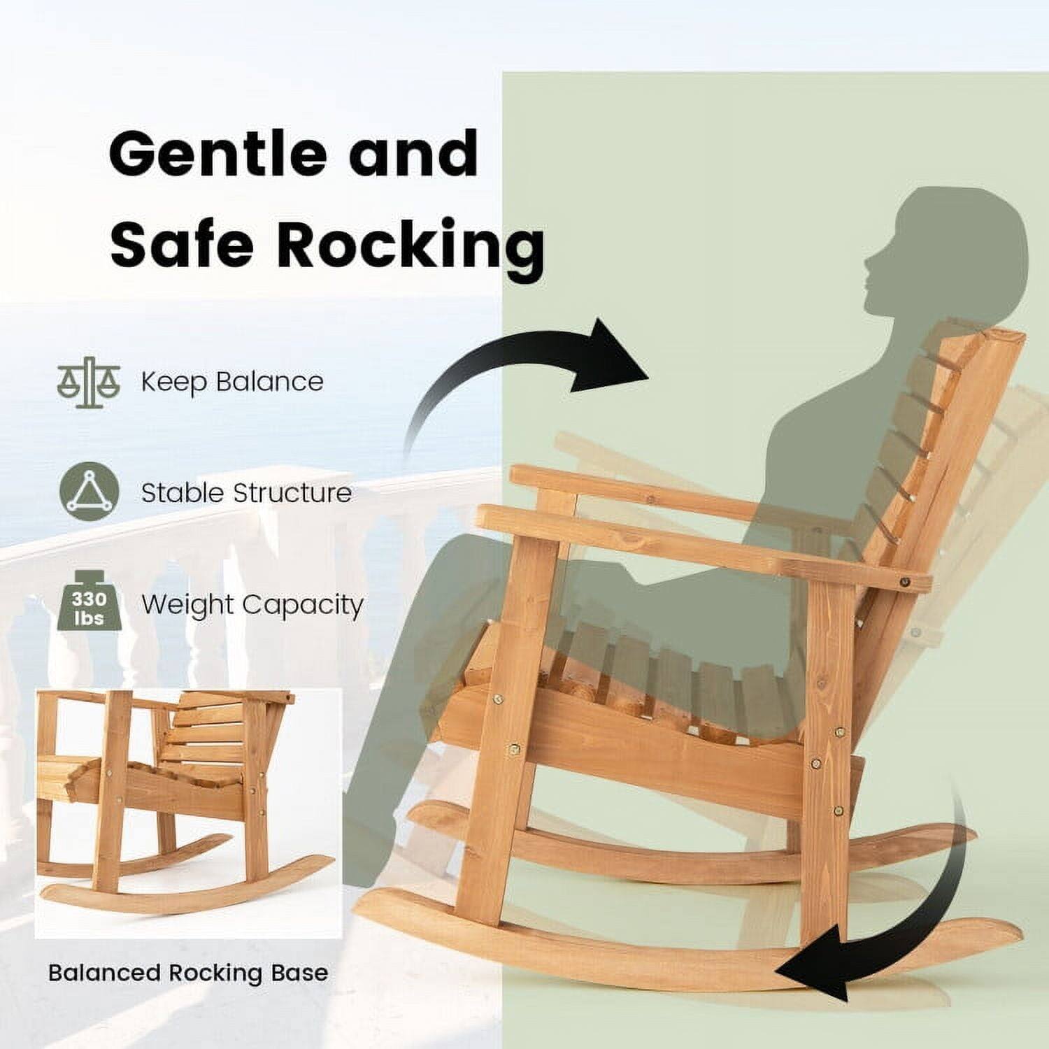 Gentle and Safe Rocking

- Keep Balance
- Stable Structure
- 330 lbs Weight Capacity
- Balanced Rocking Base