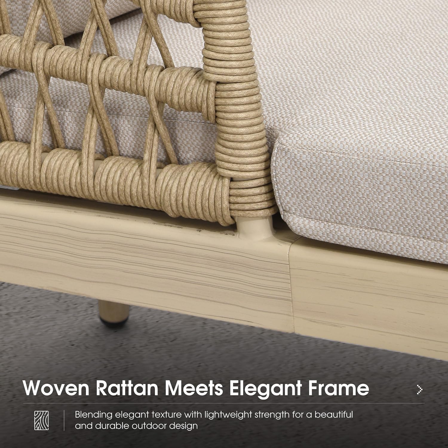 Woven Rattan Meets Elegant Frame

Blending elegant texture with lightweight strength for a beautiful and durable outdoor design
