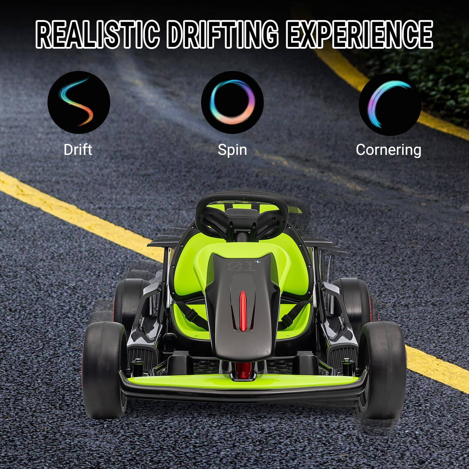 REALISTIC DRIFTING EXPERIENCE

- Drift
- Spin
- Cornering