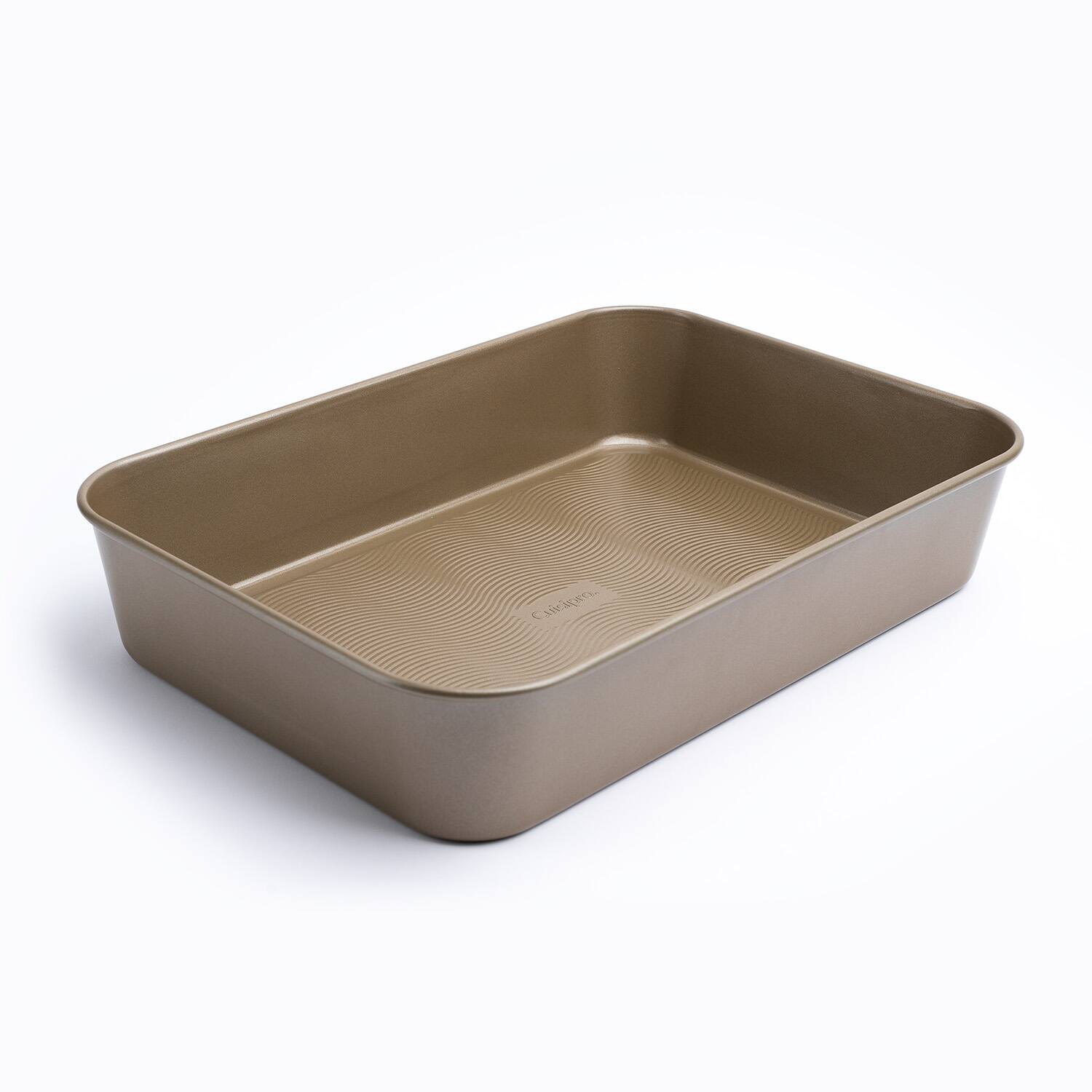 Alt View 1. Cuisipro - 15.5 x 11-Inch Rectangular Steel Nonstick Roasting Pan - Brown.
