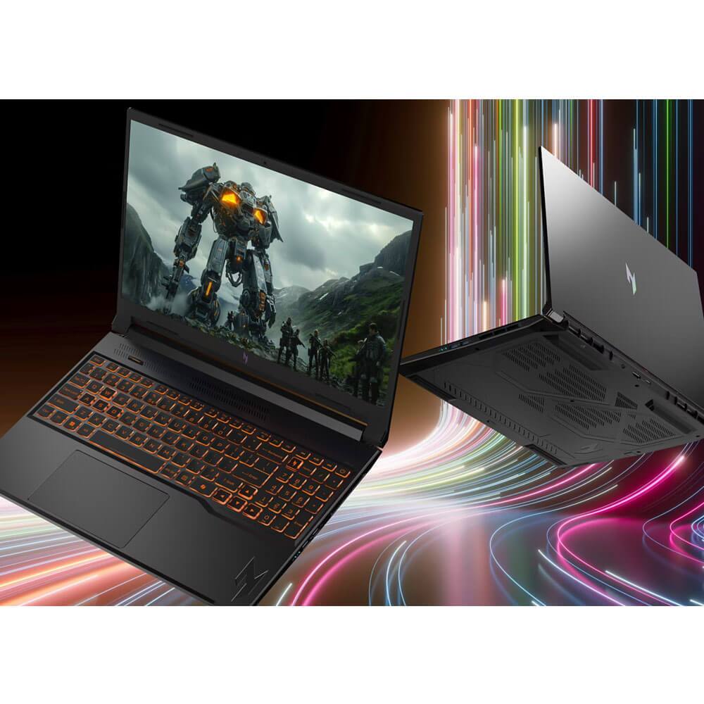 Left. Acer - Acer 16 inch Nitro V 16 Gaming Laptop - Intel Core Ultra 7 240H - NVIDIA GeForce RTX 5060 - 32GB/512GB SSD - Black.