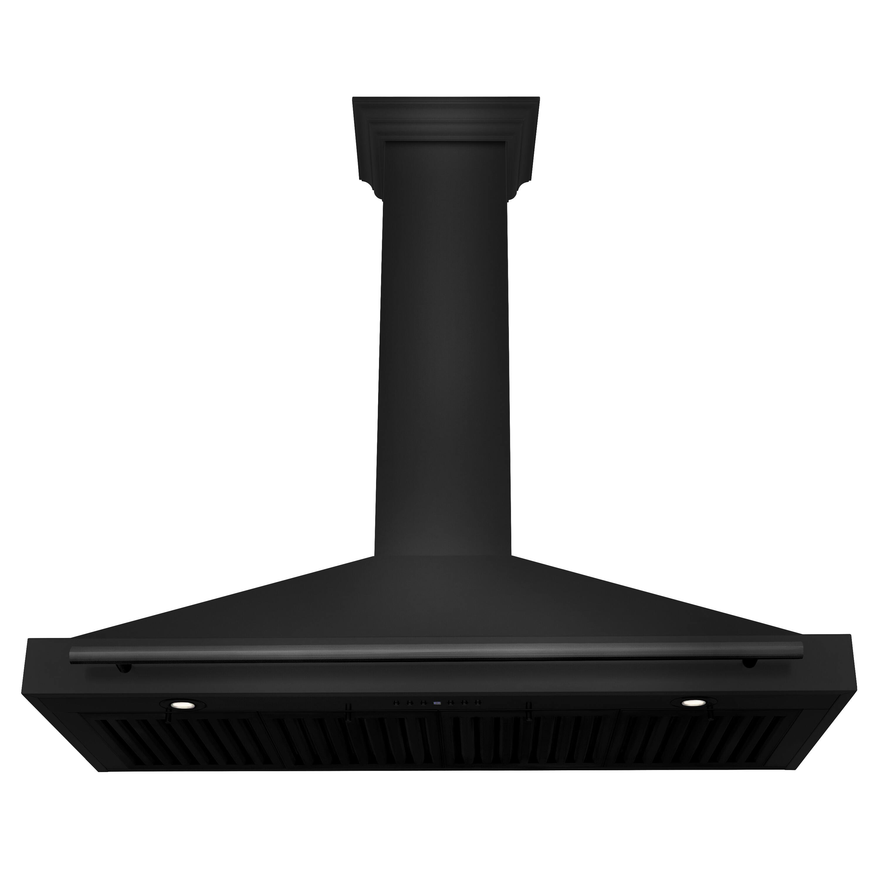 Back. ZLINE - 48 in. Convertible Wall Mount Range Hood with Black Stainless Steel Handle (BSKB4X-48) - Black Stainless Steel.