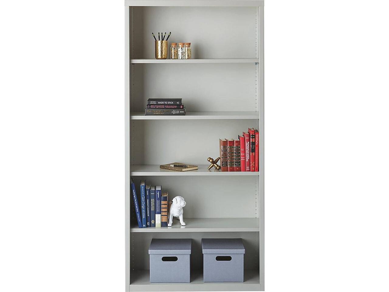 Lorell Steel Bookcase 2 Shelf 34 1/2