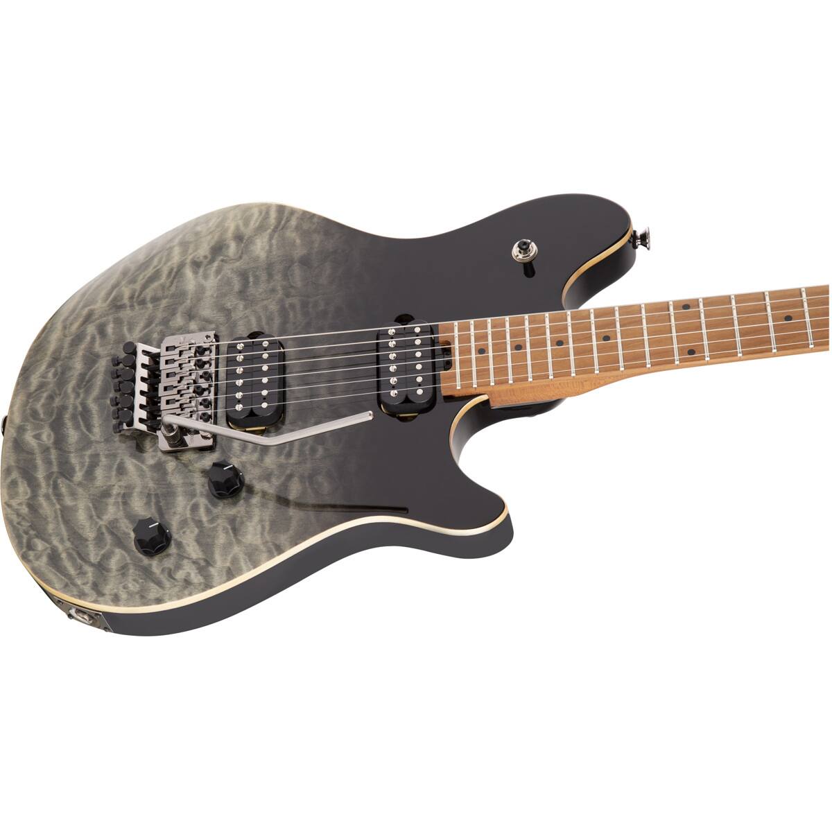 Alt View 6. EVH - EVH Wolfgang Standard Quilt Maple Electric Guitar, Baked Maple Fingerboard, Black Fade.