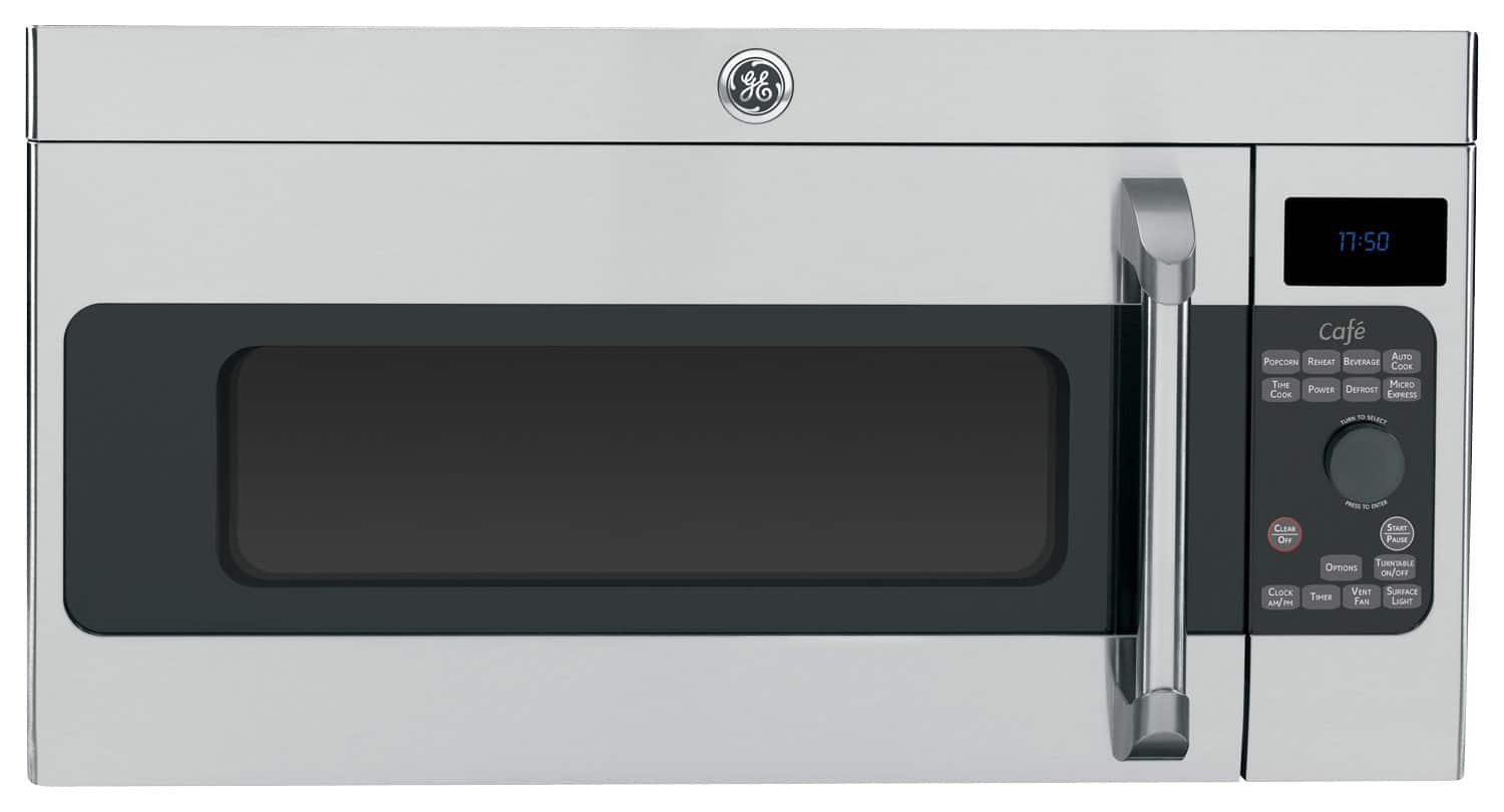 GE - Café Series 1.7 Cu. Ft. Over-the-Range Microwave - Stainless Steel-Front_Standard