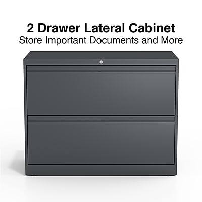 2 Drawer Lateral Cabinet  
Store Important Documents and More