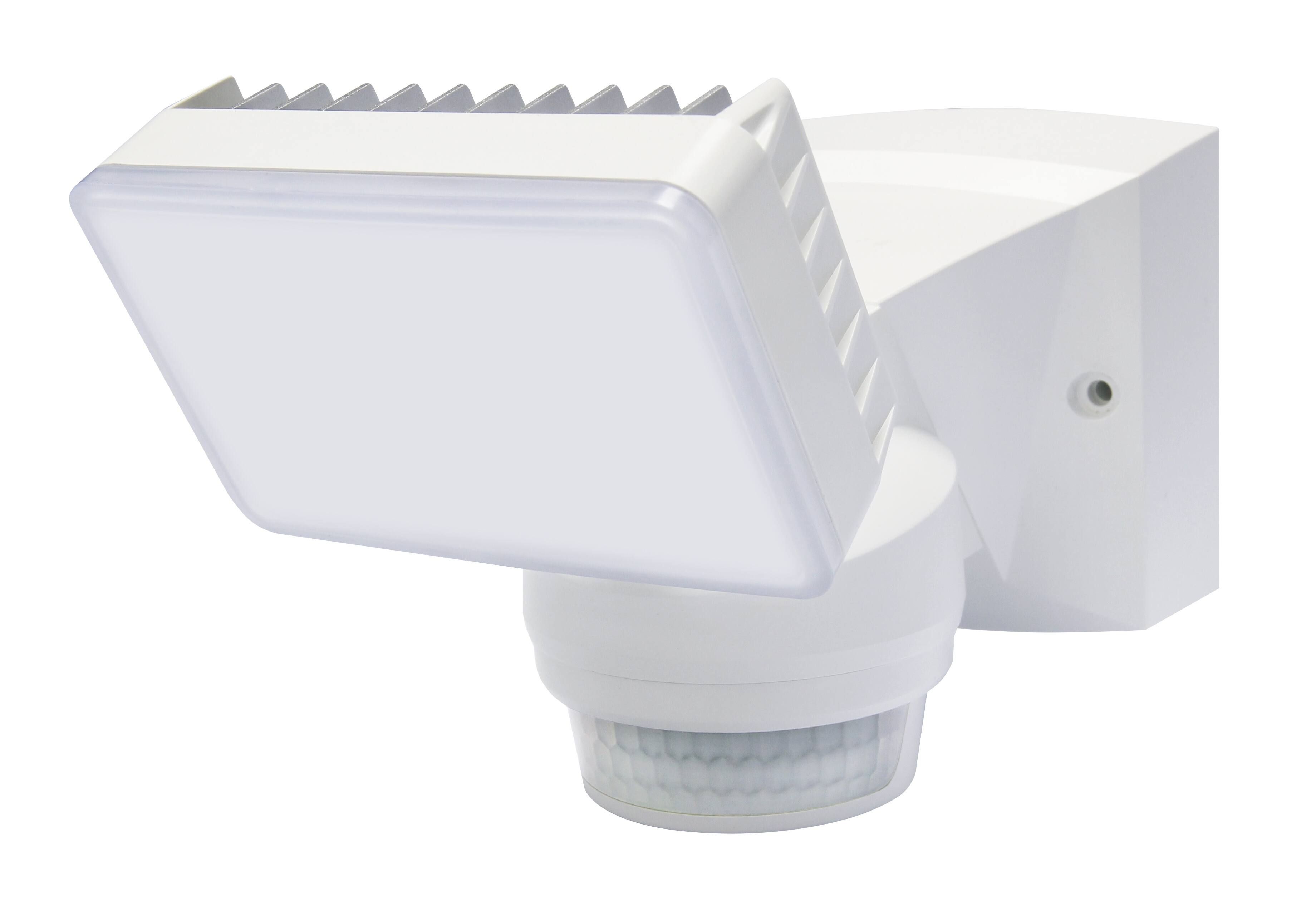 Alt View 4. IQ America - IQ America LED Outdoor Motion Security Flood Light 1600 Lumen 180 degree 70 ft Detection Wall Eave Universal Mount WH - White.