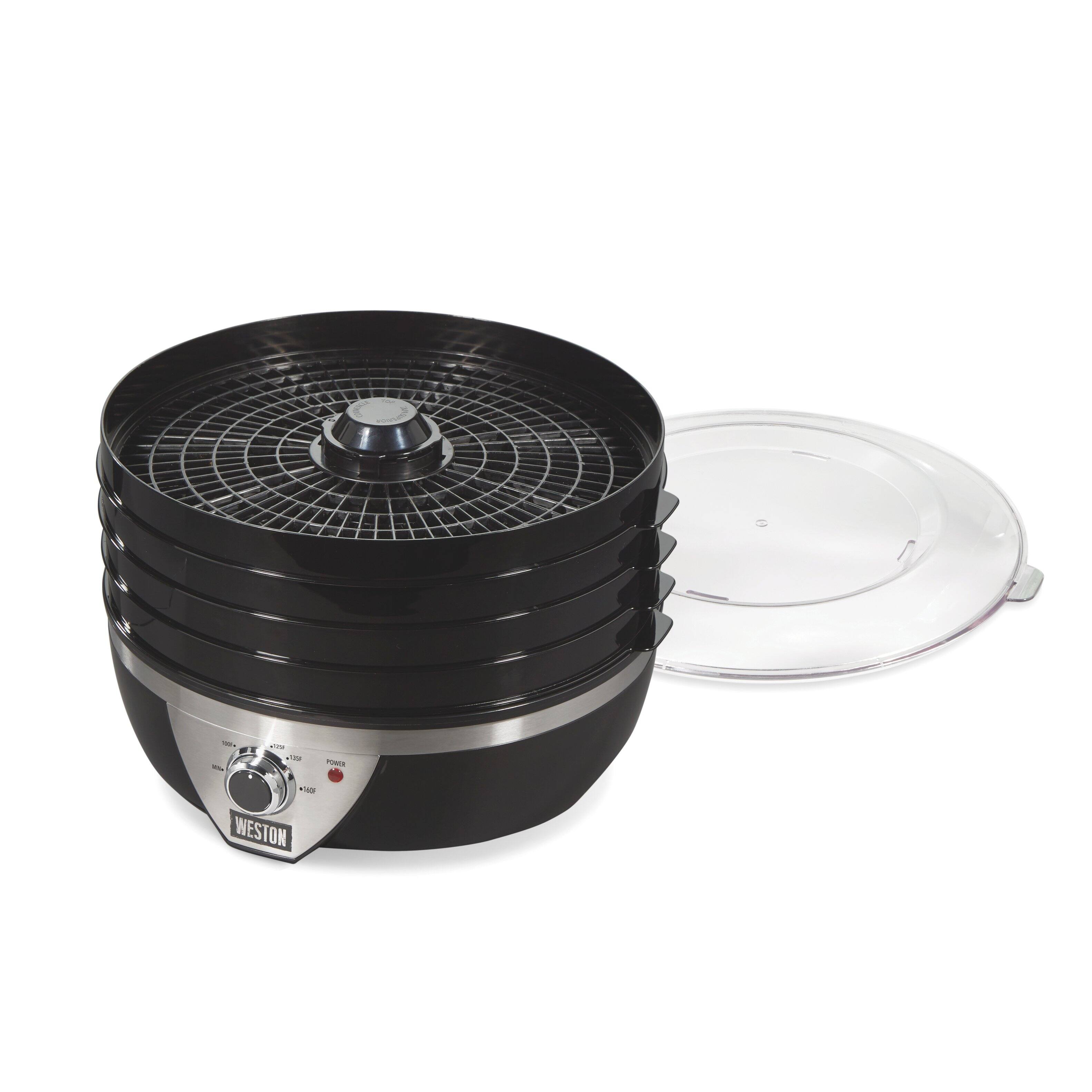 Left. Weston - Weston 4 Tray Food Dehydrator - BLACK.