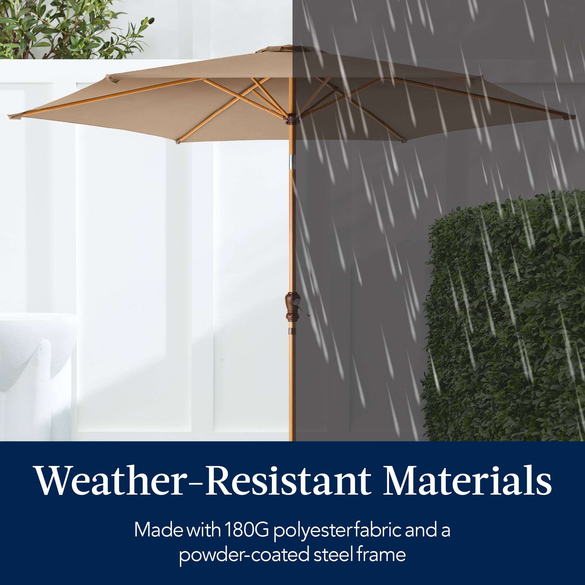 Weather-Resistant Materials

Made with 180G polyester fabric and a powder-coated steel frame