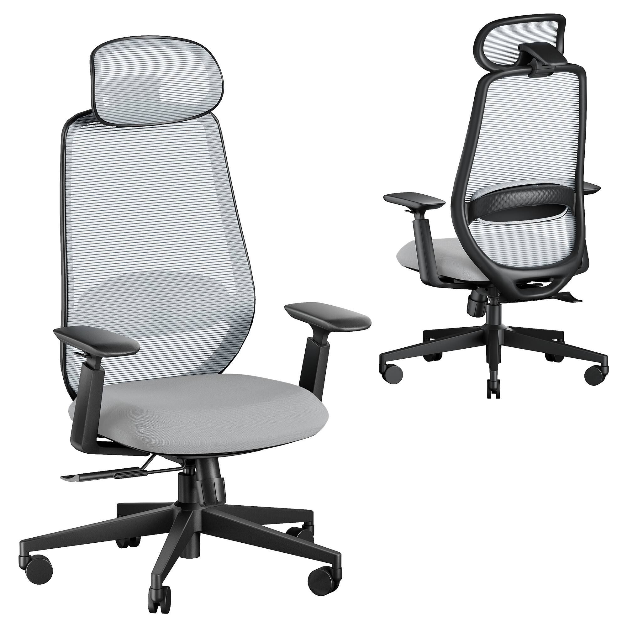 Angle. ProtoArc - EC200 Ergonomic Office Chair , Mesh Desk Chair with Adjustable Seat Depth,High-Back - Grey.