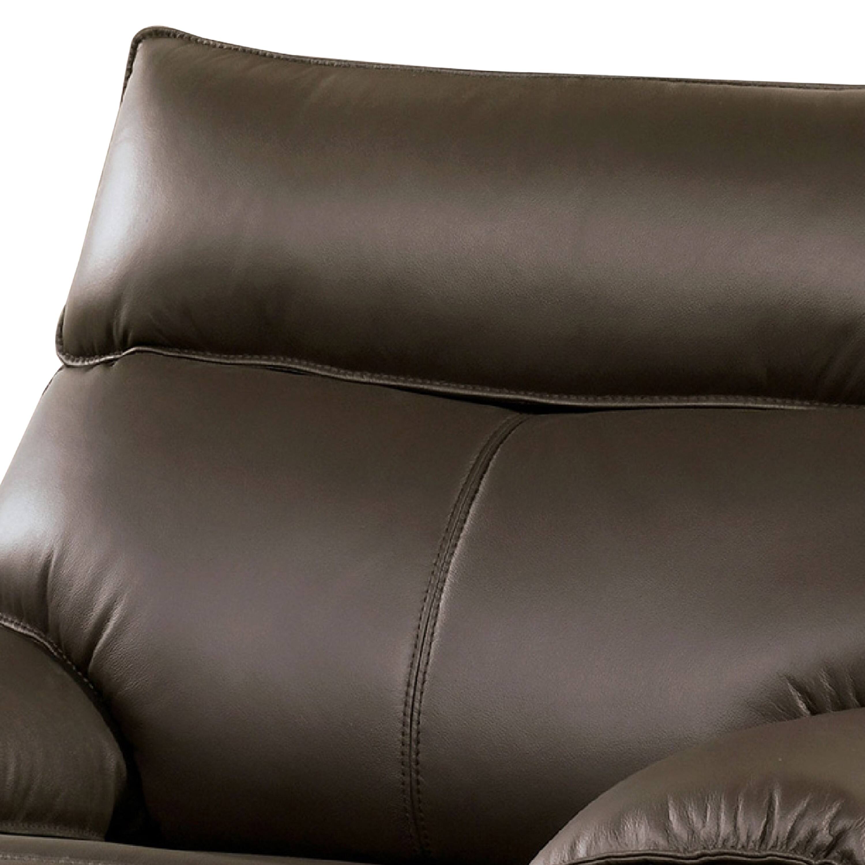 Alt View 1. Manhattan Lane - Ozy Manual Recliner Chair, Pillow Top Arms - Dark Brown, Black.
