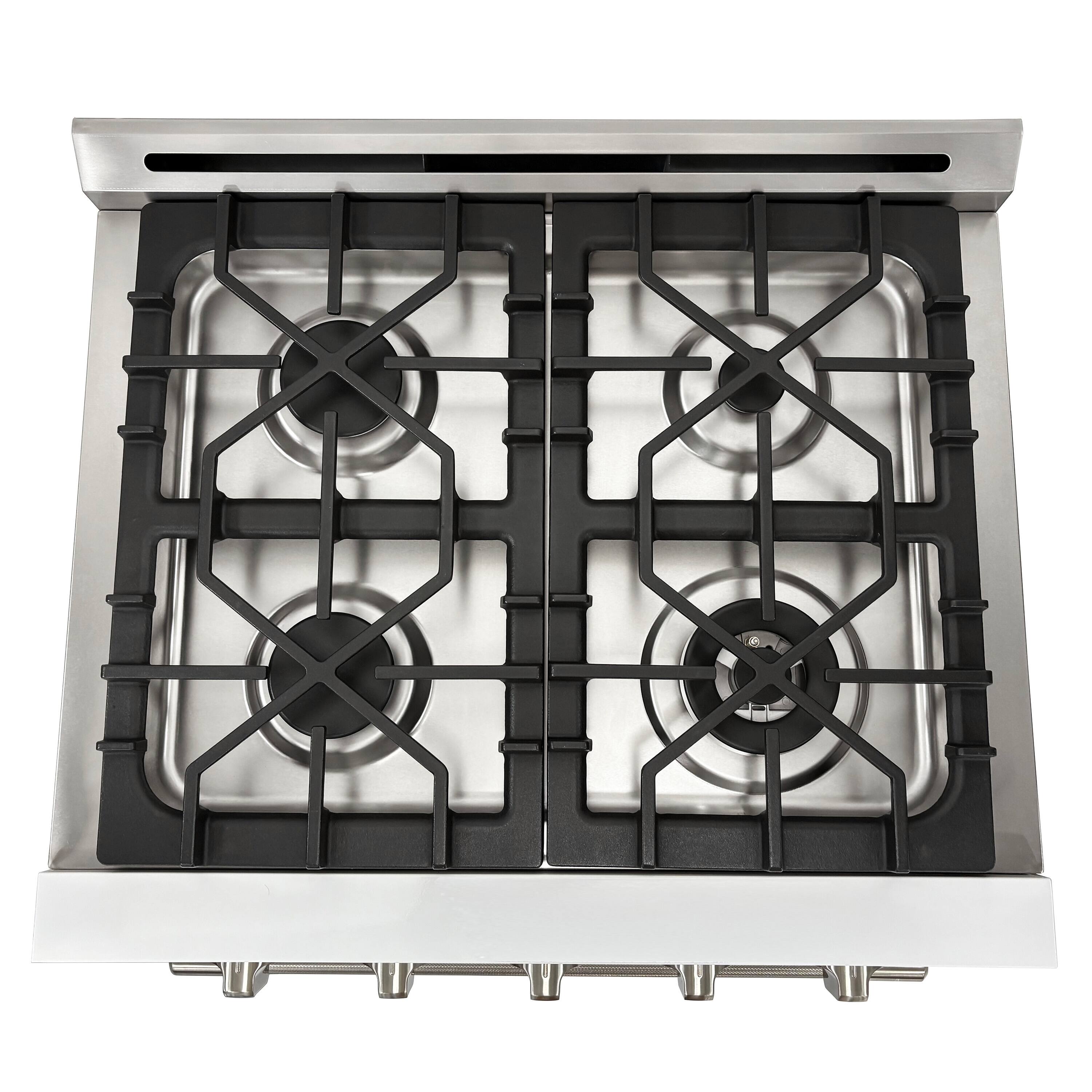 Alt View 1. Unique Appliances - Off-Grid 30 in. Wide 4 Burner 5.1 Cu. Ft. Freestanding LP Gas Range with Waist-High Broiler and Manual Clean - White.