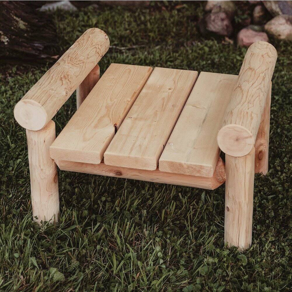 Alt View 1. Contoured Comfort - Cedar Log Ottoman - Brown.