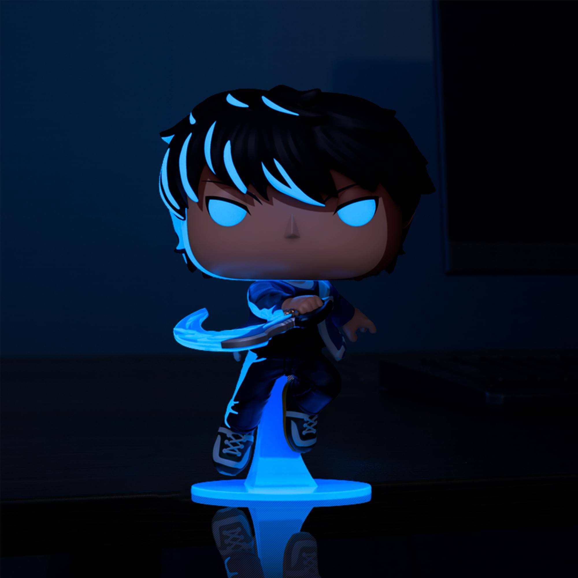 Alt View 3. Funko - Solo Leveling Funko POP Animation | Sung Jinwoo (Chase) - Multi-Colored.