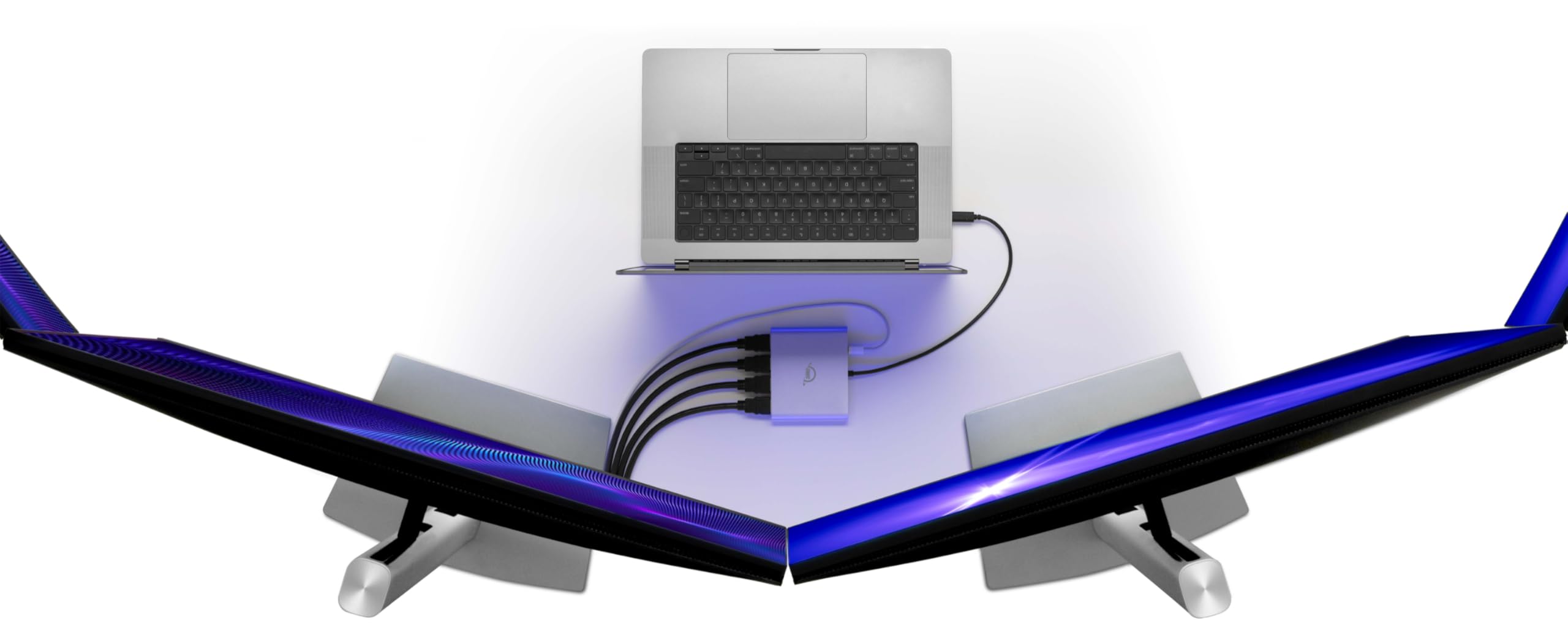 Alt View 6. OWC - OWC USB-C Quad HDMI 4K Display Adapter with DisplayLink for Apple M1/M2/M3/M4 or any Mac or PC with USB-C or Thunderbolt - Space Gray|Black.