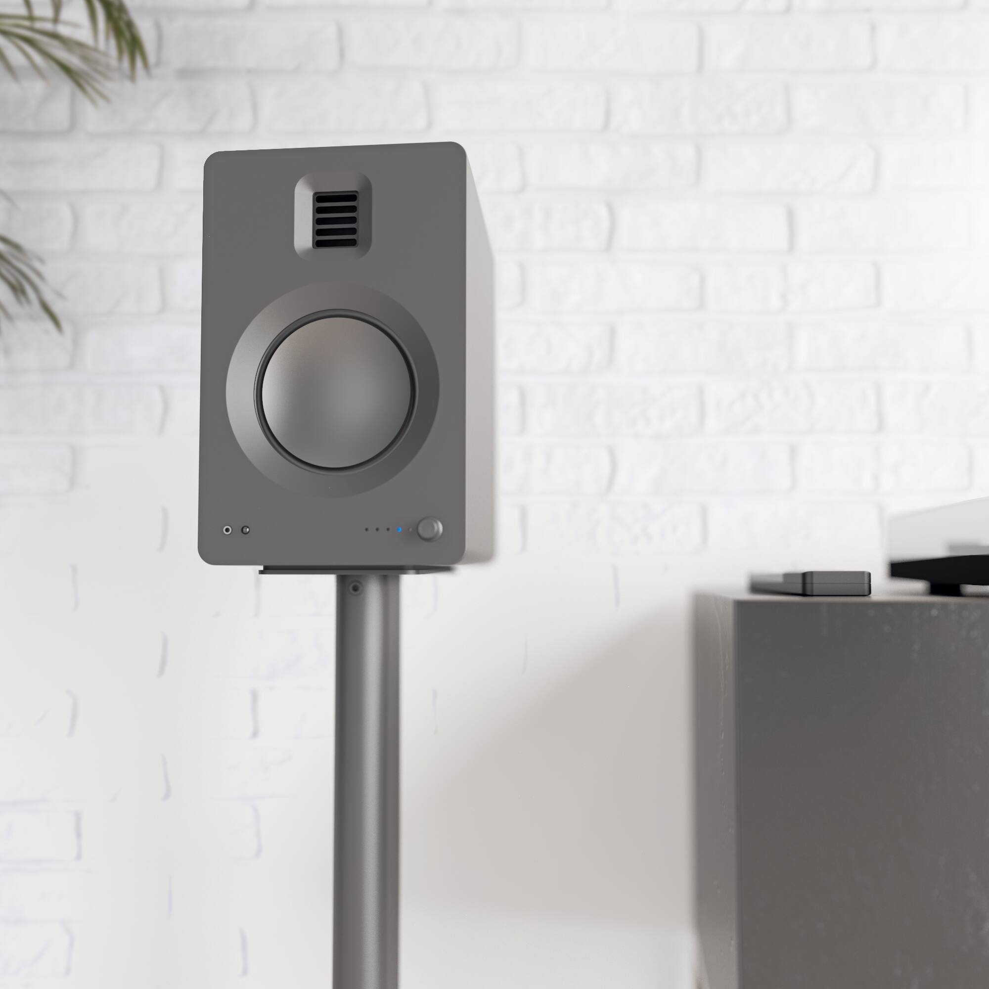 Alt View 2. Kanto - Kanto TUK Premium Powered Bookshelf Speakers with Bluetooth - Pair (Matte Black) - Black.