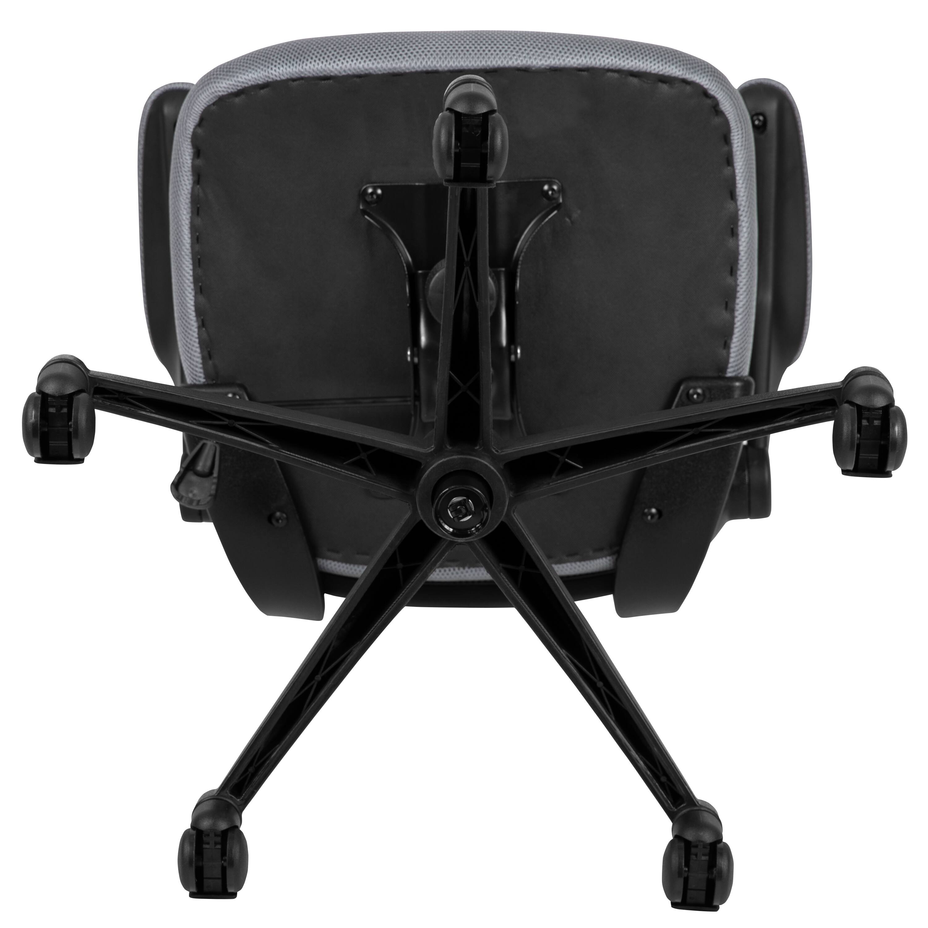 Alt View 9. Emma + Oliver - Mid-Back Mesh Swivel Ergonomic Task Office Chair with Flip-Up Arms - Dark Gray Mesh/Black Frame.